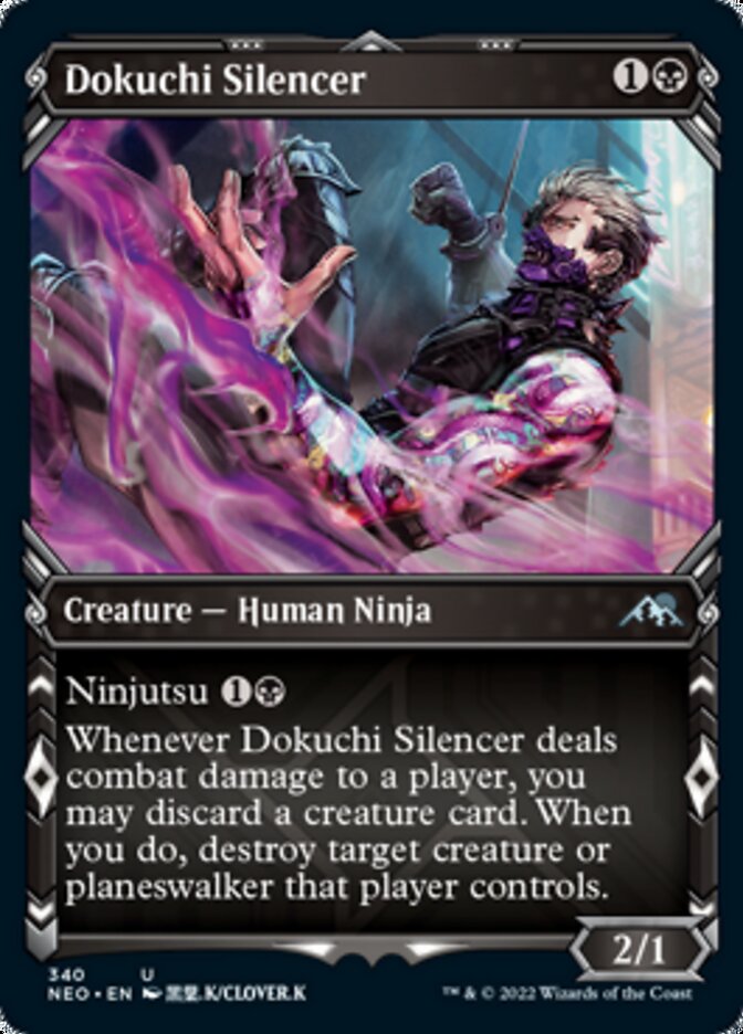 Dokuchi Silencer (Showcase Ninja) [Kamigawa: Neon Dynasty] | I Want That Stuff Brandon