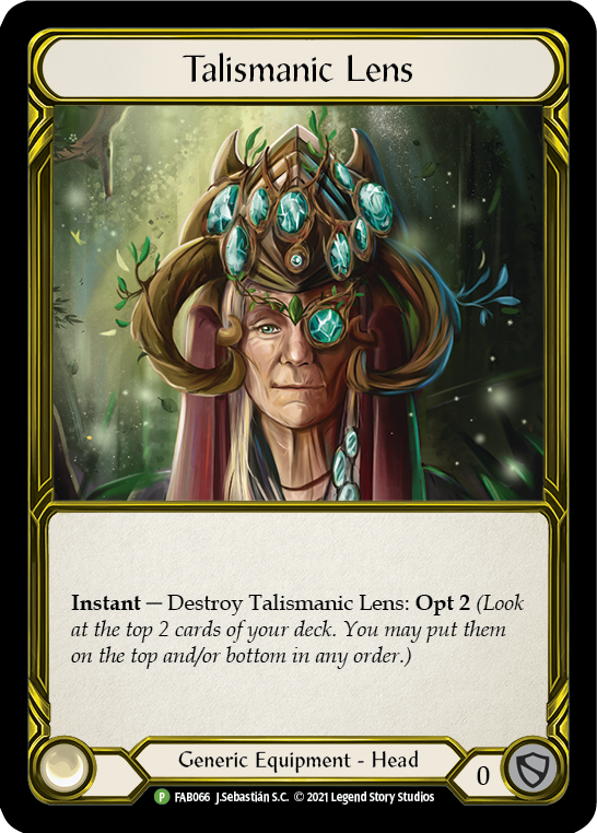 Talismanic Lens (Golden) [FAB066] (Promo)  Cold Foil | I Want That Stuff Brandon