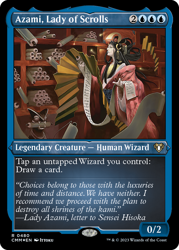 Azami, Lady of Scrolls (Foil Etched) [Commander Masters] | I Want That Stuff Brandon