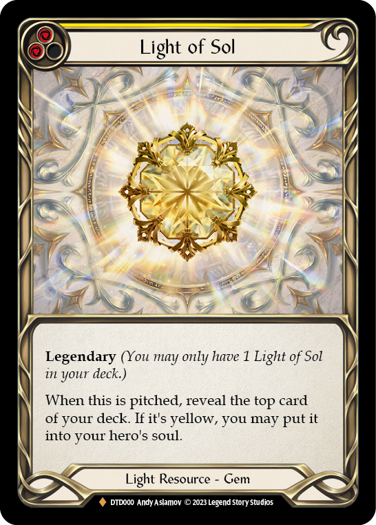 Light of Sol [DTD000] (Dusk Till Dawn)  Cold Foil | I Want That Stuff Brandon