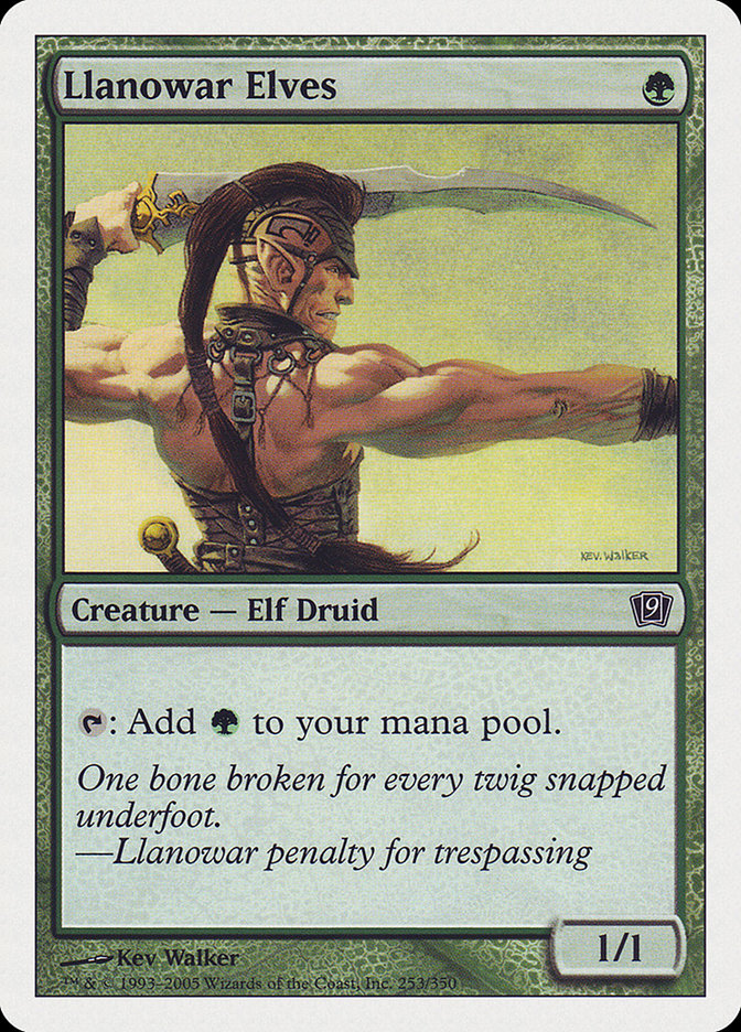 Llanowar Elves (9th Edition) [Oversize Cards] | I Want That Stuff Brandon