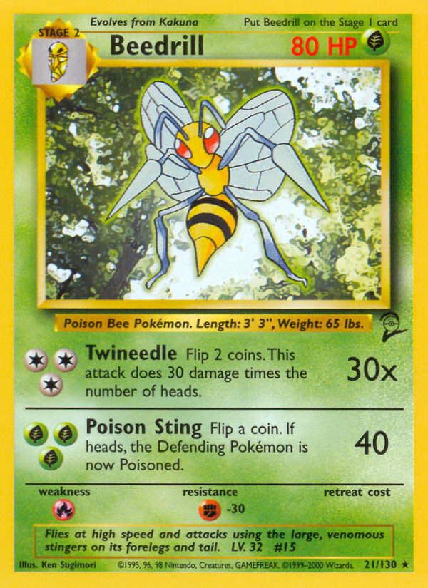 Beedrill (21/130) [Base Set 2] | I Want That Stuff Brandon