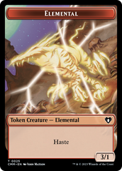 Human Soldier // Elemental (0025) Double-Sided Token [Commander Masters Tokens] | I Want That Stuff Brandon