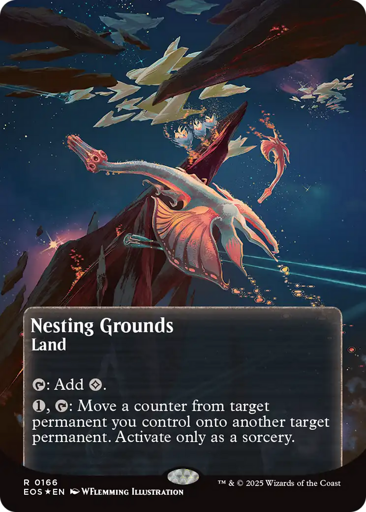 Nesting Grounds (0166) (Borderless) (Galaxy Foil) [Edge of Eternities: Stellar Sights] | I Want That Stuff Brandon