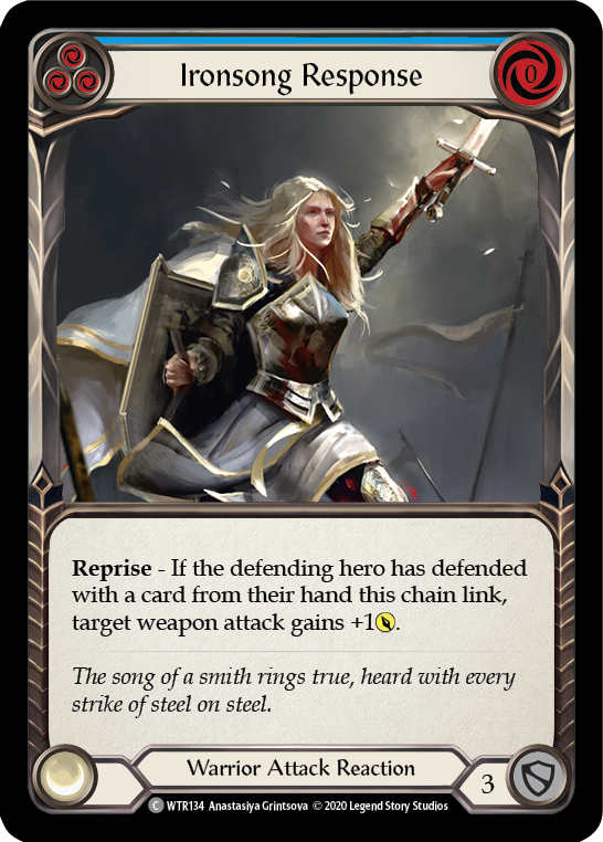Ironsong Response (Blue) [U-WTR134] (Welcome to Rathe Unlimited)  Unlimited Rainbow Foil | I Want That Stuff Brandon