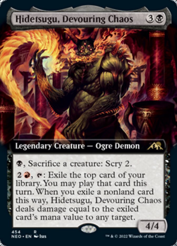 Hidetsugu, Devouring Chaos (Extended Art) [Kamigawa: Neon Dynasty] | I Want That Stuff Brandon