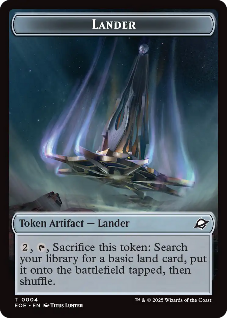 Human Soldier // Lander (0004) Doubled-Sided Token [Edge of Eternities Tokens] | I Want That Stuff Brandon