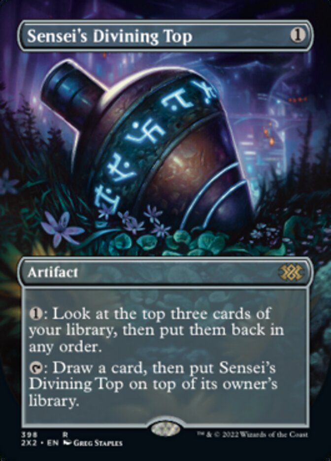 Sensei's Divining Top (Borderless Alternate Art) [Double Masters 2022] | I Want That Stuff Brandon