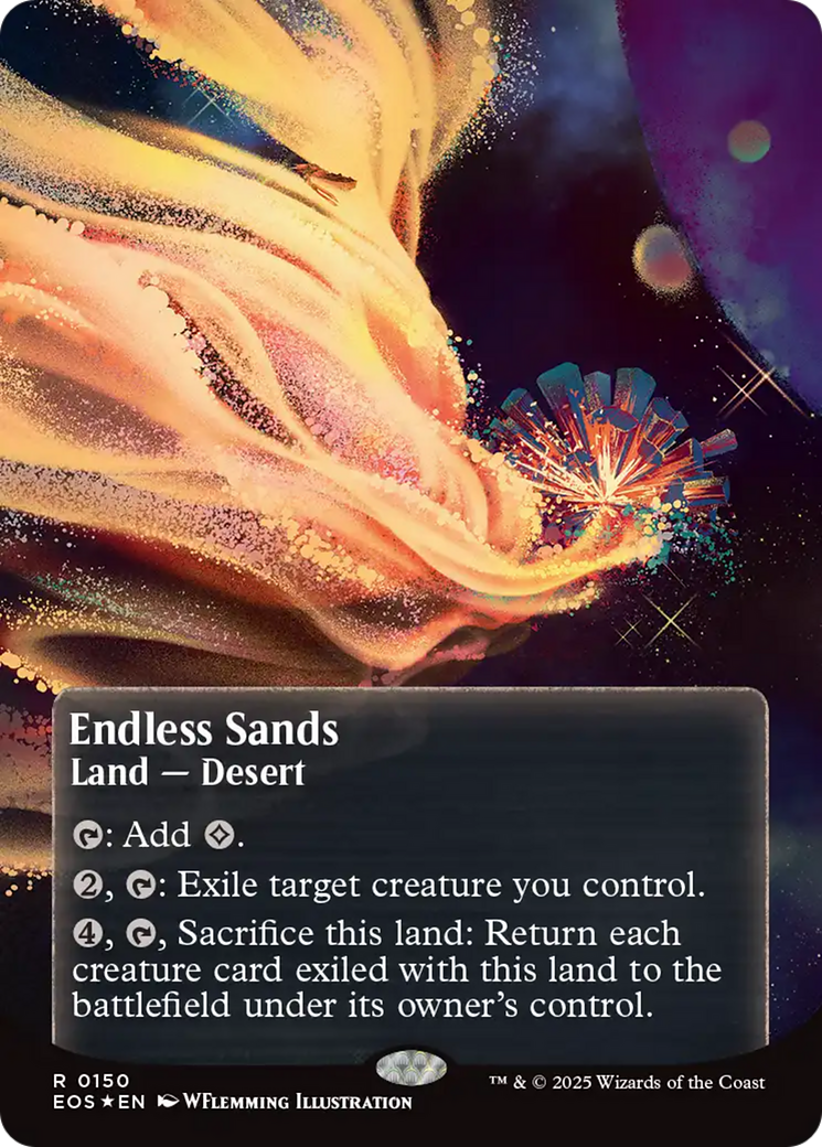 Endless Sands (0150) (Borderless) (Galaxy Foil) [Edge of Eternities: Stellar Sights] | I Want That Stuff Brandon