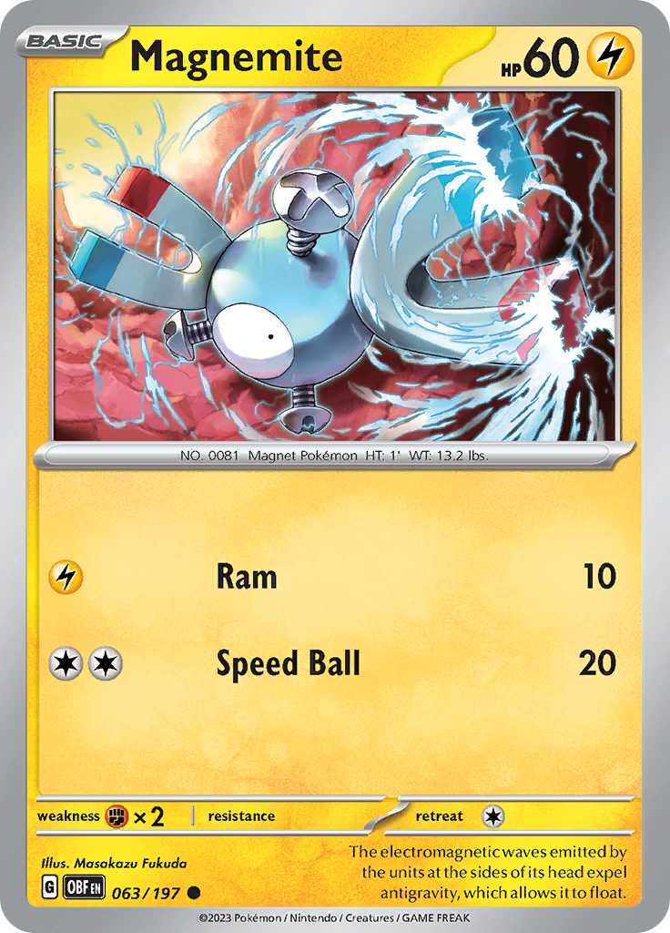 Magnemite (063/197) [Scarlet & Violet: Obsidian Flames] | I Want That Stuff Brandon