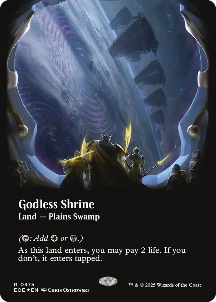 Godless Shrine (Borderless) (Galaxy Foil) [Edge of Eternities] | I Want That Stuff Brandon