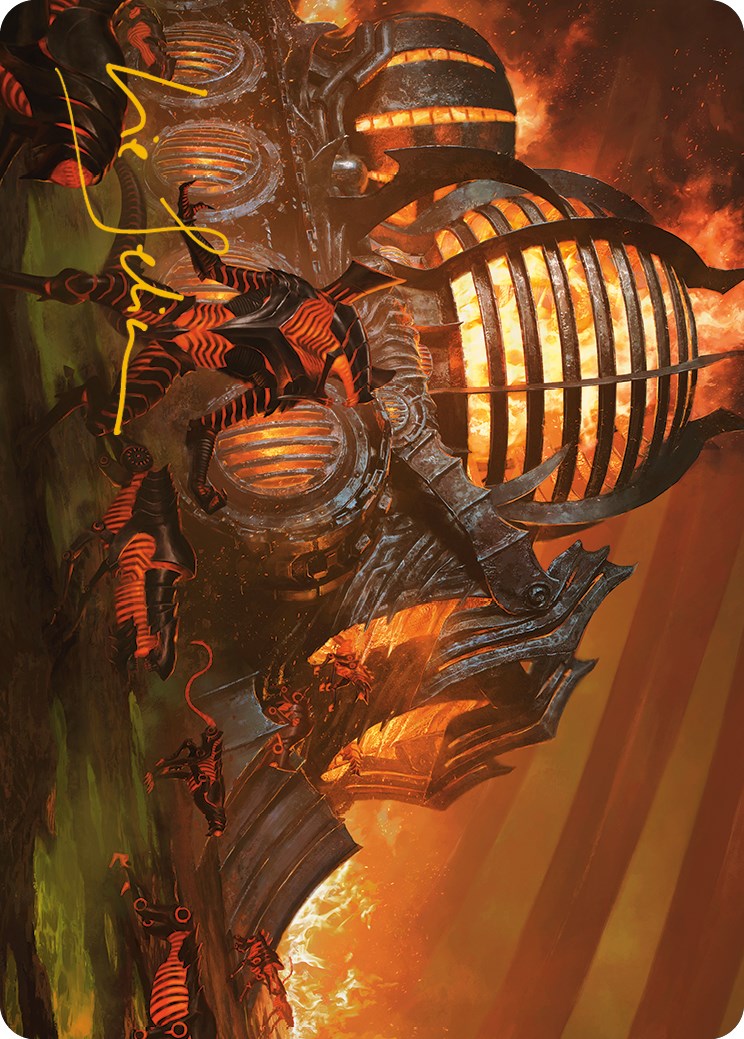 Urabrask's Forge Art Card (Gold-Stamped Signature) [Phyrexia: All Will Be One Art Series] | I Want That Stuff Brandon