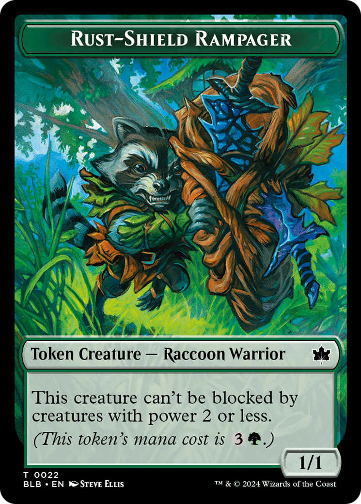 Food // Rust-Shield Rampager Double-Sided Token [Bloomburrow Tokens] | I Want That Stuff Brandon