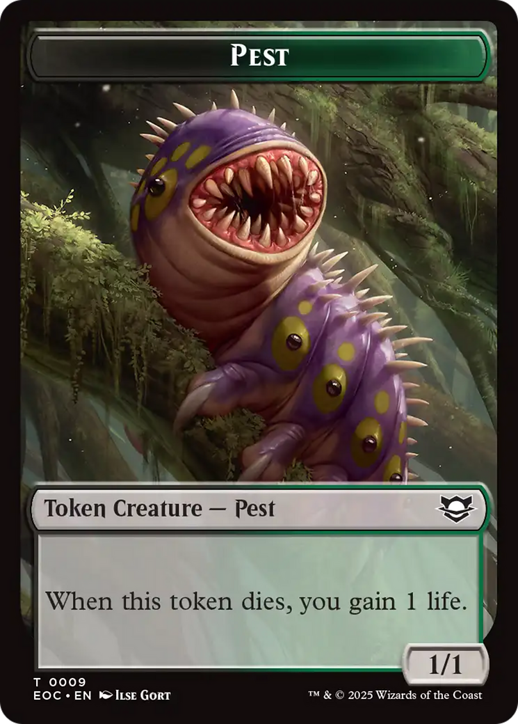Beast (0006) // Pest Double-Sided Token [Edge of Eternities Commander Tokens] | I Want That Stuff Brandon