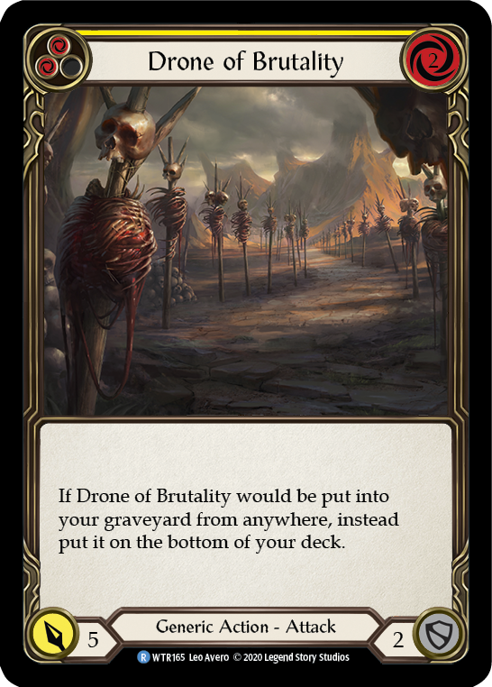 Drone of Brutality (Yellow) [U-WTR165] (Welcome to Rathe Unlimited)  Unlimited Rainbow Foil | I Want That Stuff Brandon