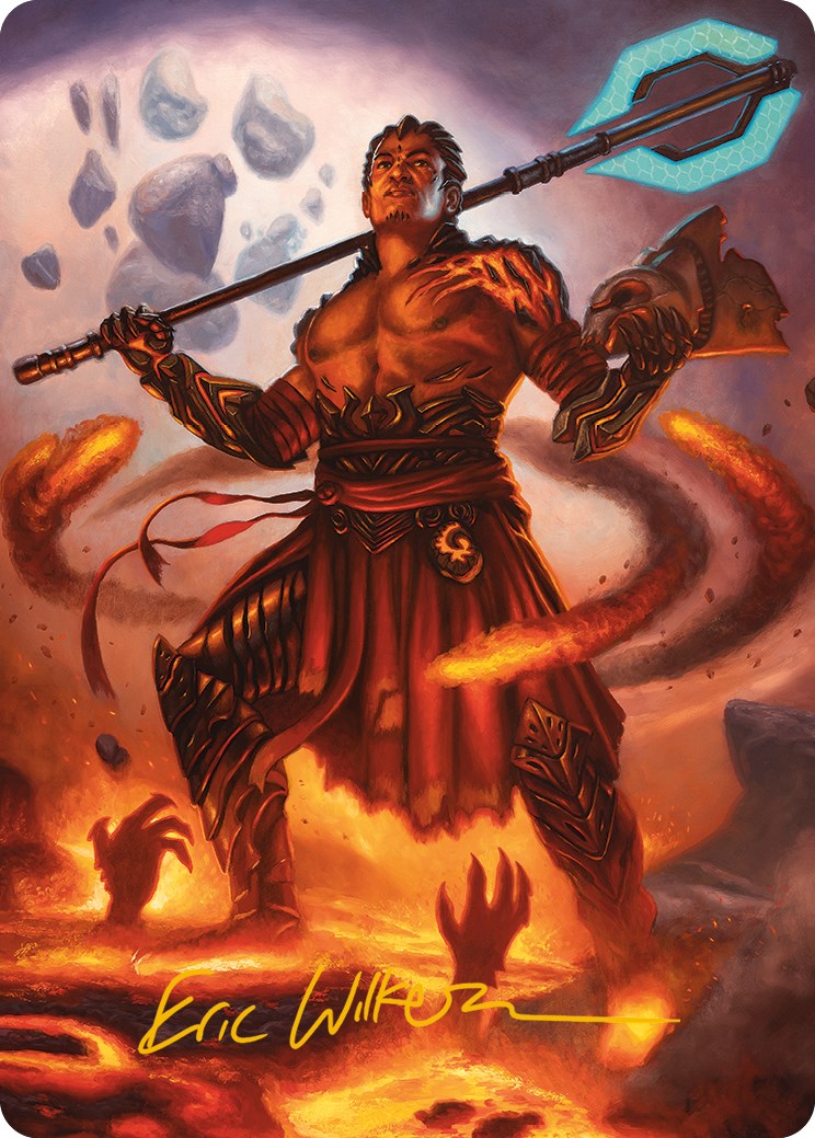Koth, Fire of Resistance Art Card (Gold-Stamped Signature) [Phyrexia: All Will Be One Art Series] | I Want That Stuff Brandon