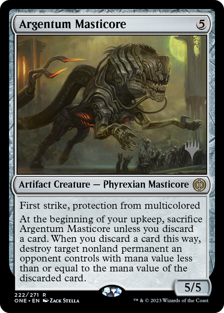 Argentum Masticore (Promo Pack) [Phyrexia: All Will Be One Promos] | I Want That Stuff Brandon