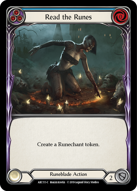 Read the Runes (Blue) [ARC111-C] (Arcane Rising)  1st Edition Rainbow Foil | I Want That Stuff Brandon