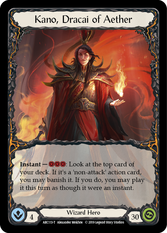 Kano // Kano, Dracai of Aether [ARC114-T // ARC113-T] (Arcane Rising)  1st Edition Normal | I Want That Stuff Brandon
