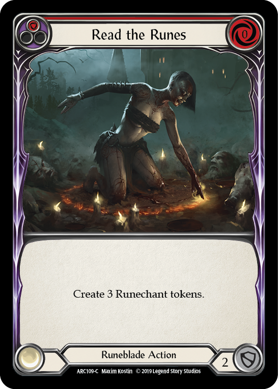 Read the Runes (Red) [ARC109-C] (Arcane Rising)  1st Edition Rainbow Foil | I Want That Stuff Brandon