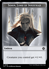 Emblem - Sorin, Lord of Innistrad // Vampire (0004) Double-Sided Token [The Lost Caverns of Ixalan Commander Tokens] | I Want That Stuff Brandon