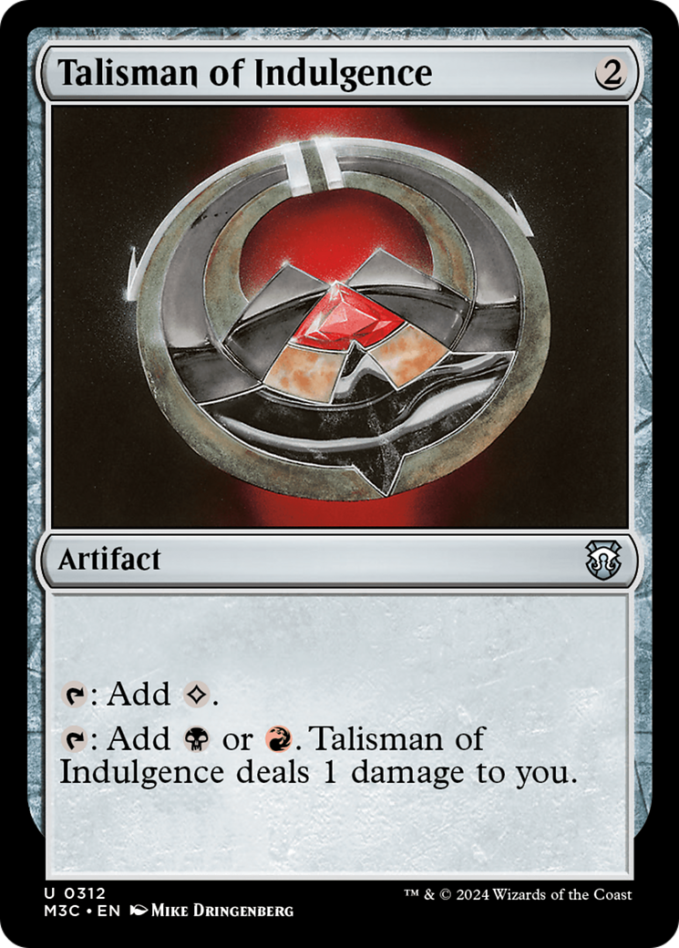 Talisman of Indulgence (Ripple Foil) [Modern Horizons 3 Commander] | I Want That Stuff Brandon