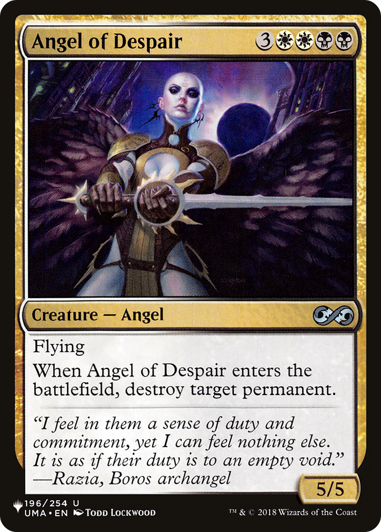 Angel of Despair [The List Reprints] | I Want That Stuff Brandon