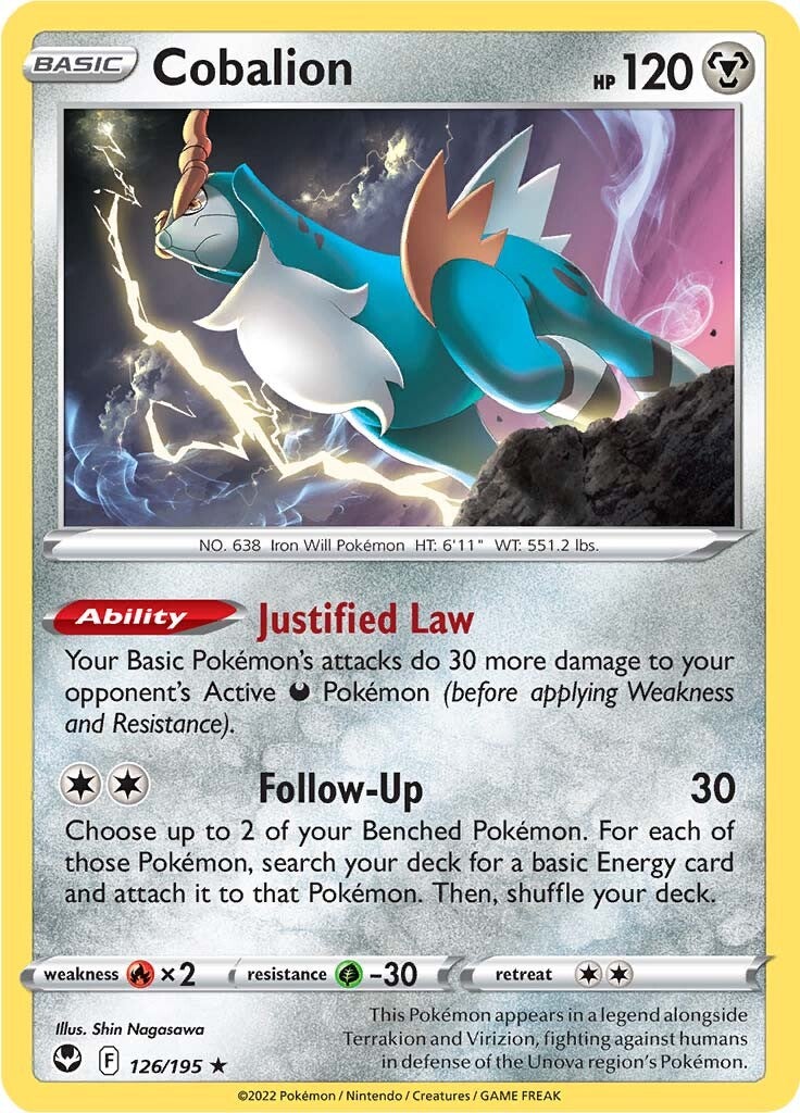 Cobalion (126/195) [Sword & Shield: Silver Tempest] | I Want That Stuff Brandon