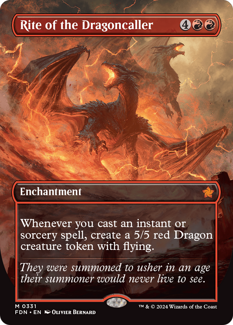 Rite of the Dragoncaller (Borderless) [Foundations] | I Want That Stuff Brandon