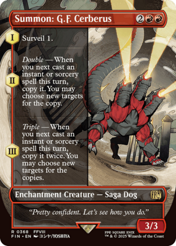 Summon: G.F. Cerberus (Borderless) [FINAL FANTASY] | I Want That Stuff Brandon