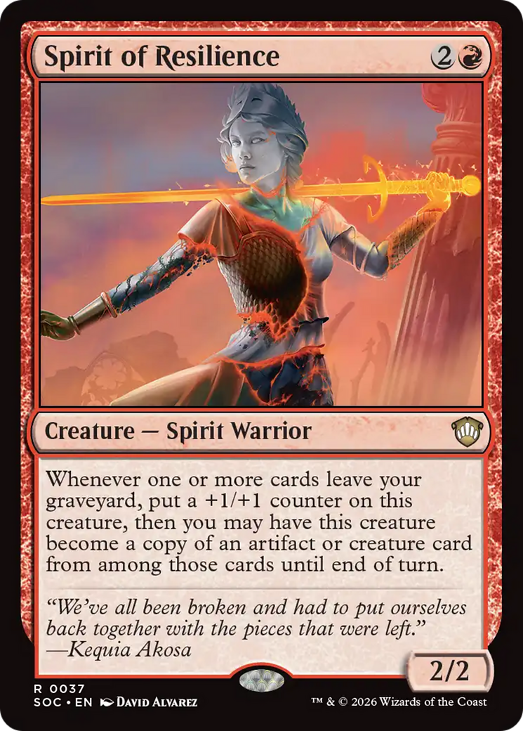 Spirit of Resilience [Secrets of Strixhaven Commander] | I Want That Stuff Brandon