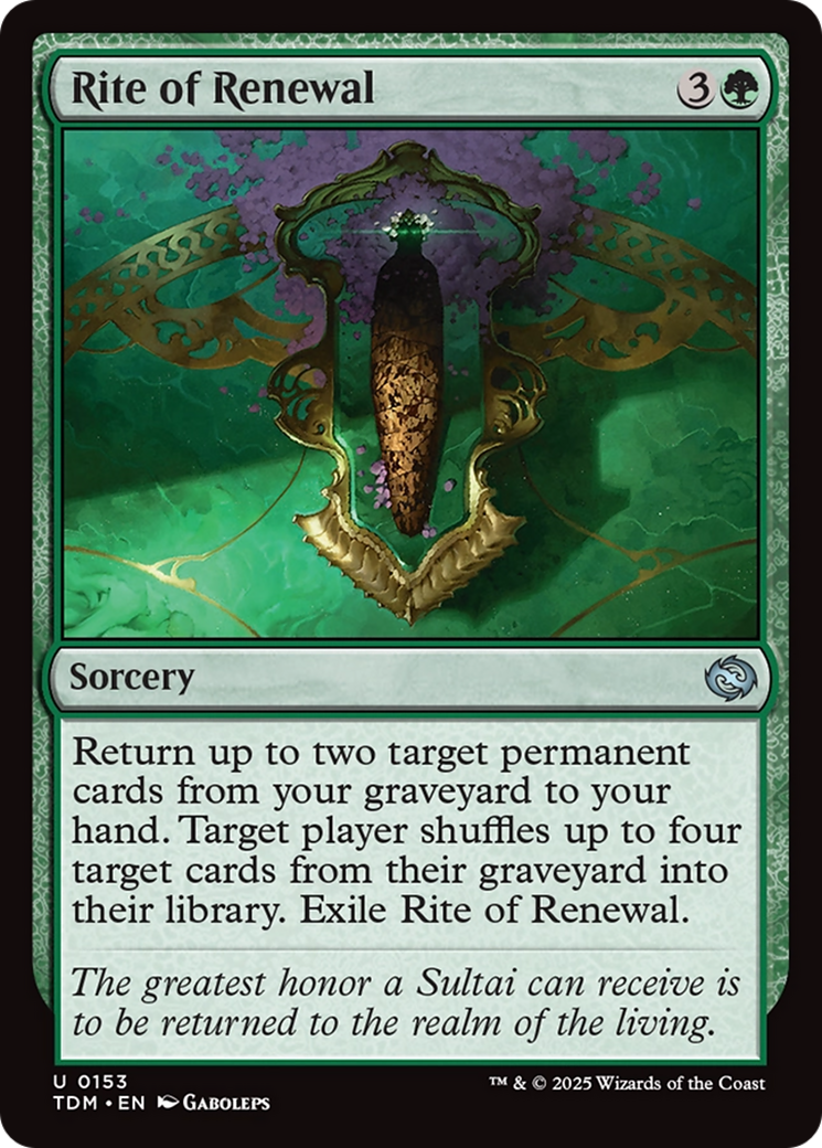 Rite of Renewal [Tarkir: Dragonstorm] | I Want That Stuff Brandon
