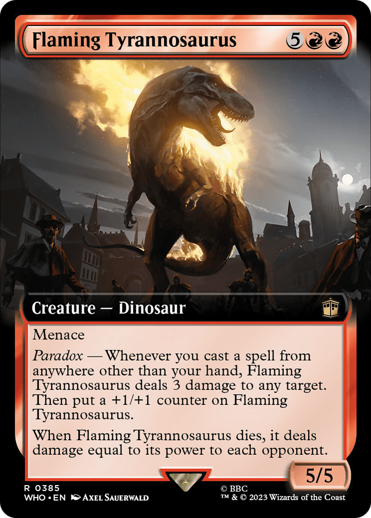 Flaming Tyrannosaurus (Extended Art) [Doctor Who] | I Want That Stuff Brandon