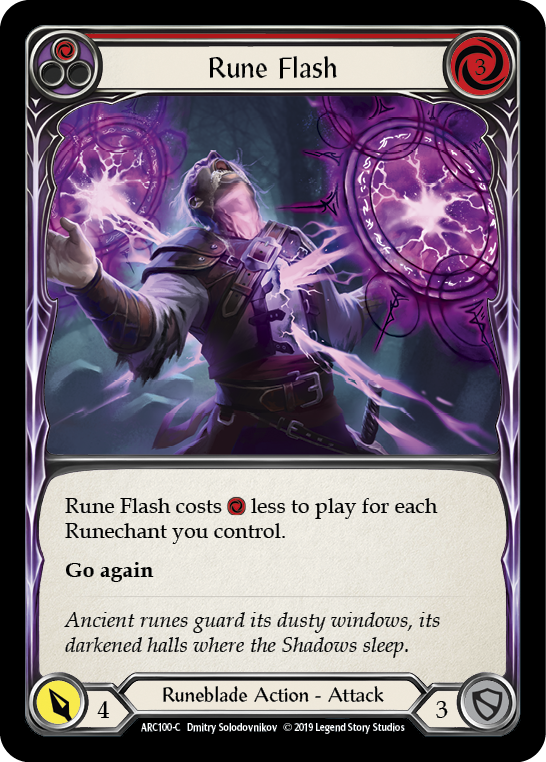 Rune Flash (Red) [ARC100-C] (Arcane Rising)  1st Edition Normal | I Want That Stuff Brandon