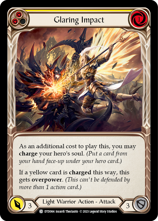 Glaring Impact (Yellow) [DTD064] (Dusk Till Dawn)  Rainbow Foil | I Want That Stuff Brandon