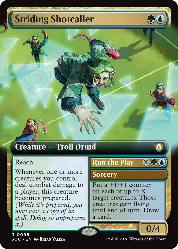 Striding Shotcaller (Extended Art) [Secrets of Strixhaven Commander] | I Want That Stuff Brandon