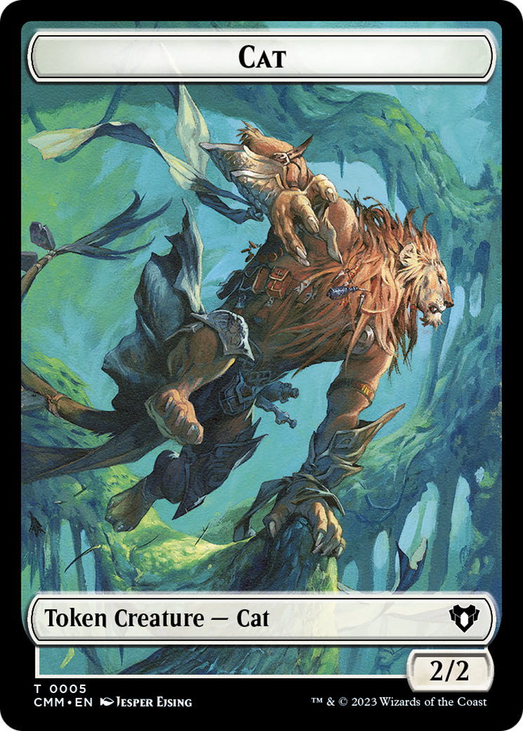 Treasure // Cat (0005) Double-Sided Token [Commander Masters Tokens] | I Want That Stuff Brandon