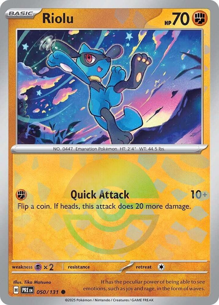 Riolu (050/131) (Poke Ball Pattern) [Scarlet & Violet: Prismatic Evolutions] | I Want That Stuff Brandon