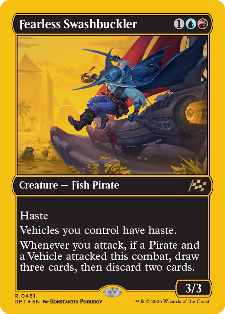 Fearless Swashbuckler (First-Place Foil) [Aetherdrift] | I Want That Stuff Brandon