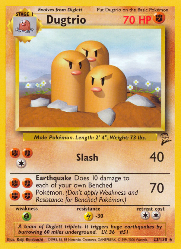 Dugtrio (23/130) [Base Set 2] | I Want That Stuff Brandon