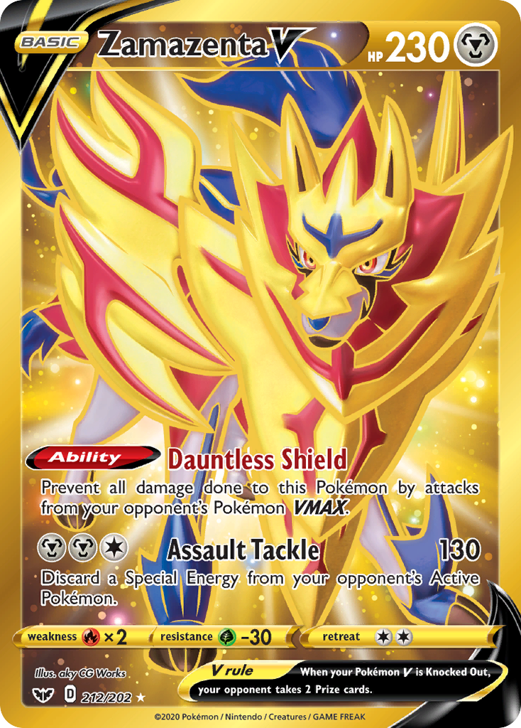 Zamazenta V (212/202) [Sword & Shield: Base Set] | I Want That Stuff Brandon