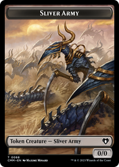 Sliver Army // Sliver Double-Sided Token [Commander Masters Tokens] | I Want That Stuff Brandon