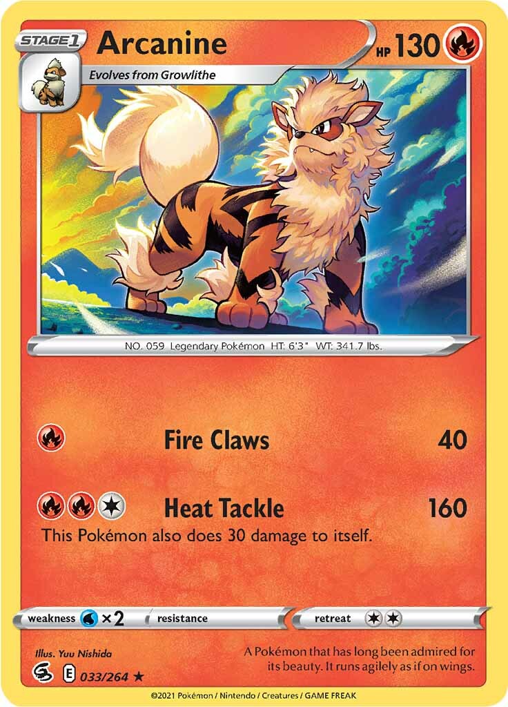 Arcanine (033/264) [Sword & Shield: Fusion Strike] | I Want That Stuff Brandon