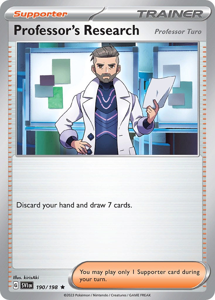 Professor's Research (190/198) (Theme Deck Exclusive) [Scarlet & Violet: Base Set] | I Want That Stuff Brandon