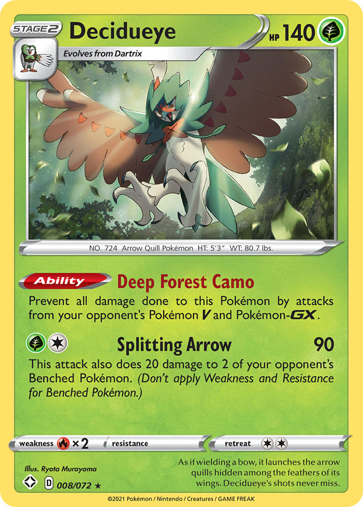 Decidueye (008/072) [Sword & Shield: Shining Fates] | I Want That Stuff Brandon