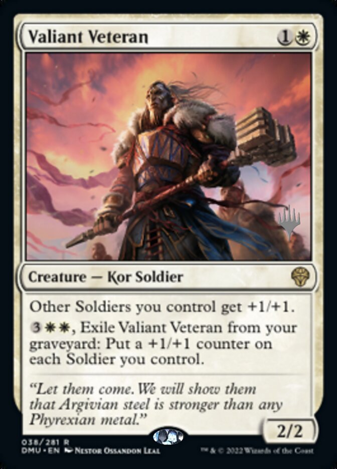 Valiant Veteran (Promo Pack) [Dominaria United Promos] | I Want That Stuff Brandon