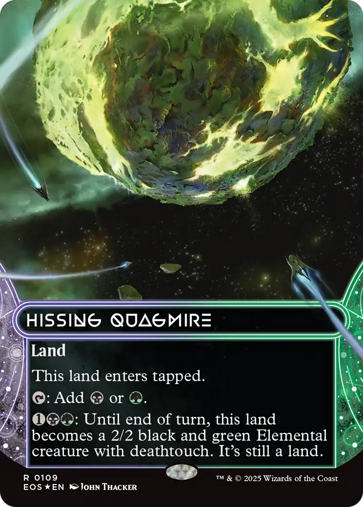 Hissing Quagmire (0109) (Borderless) (Galaxy Foil) [Edge of Eternities: Stellar Sights] | I Want That Stuff Brandon