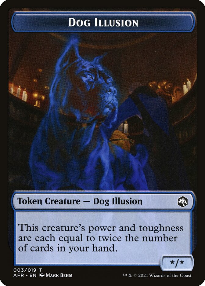 Zombie // Dog Illusion Double-Sided Token [Dungeons & Dragons: Adventures in the Forgotten Realms Tokens] | I Want That Stuff Brandon