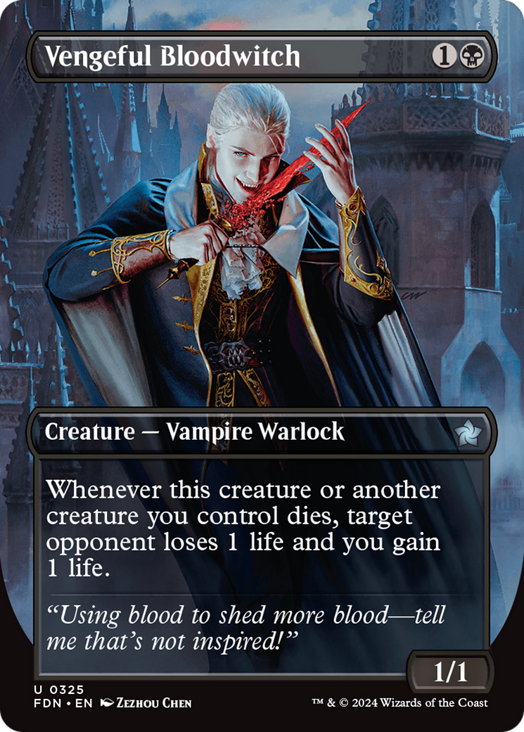 Vengeful Bloodwitch (Borderless) [Foundations] | I Want That Stuff Brandon