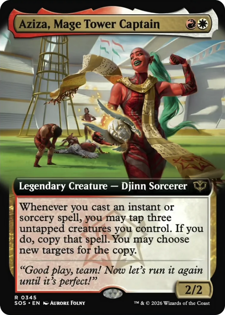 Aziza, Mage Tower Captain (Extended Art) [Secrets of Strixhaven] | I Want That Stuff Brandon